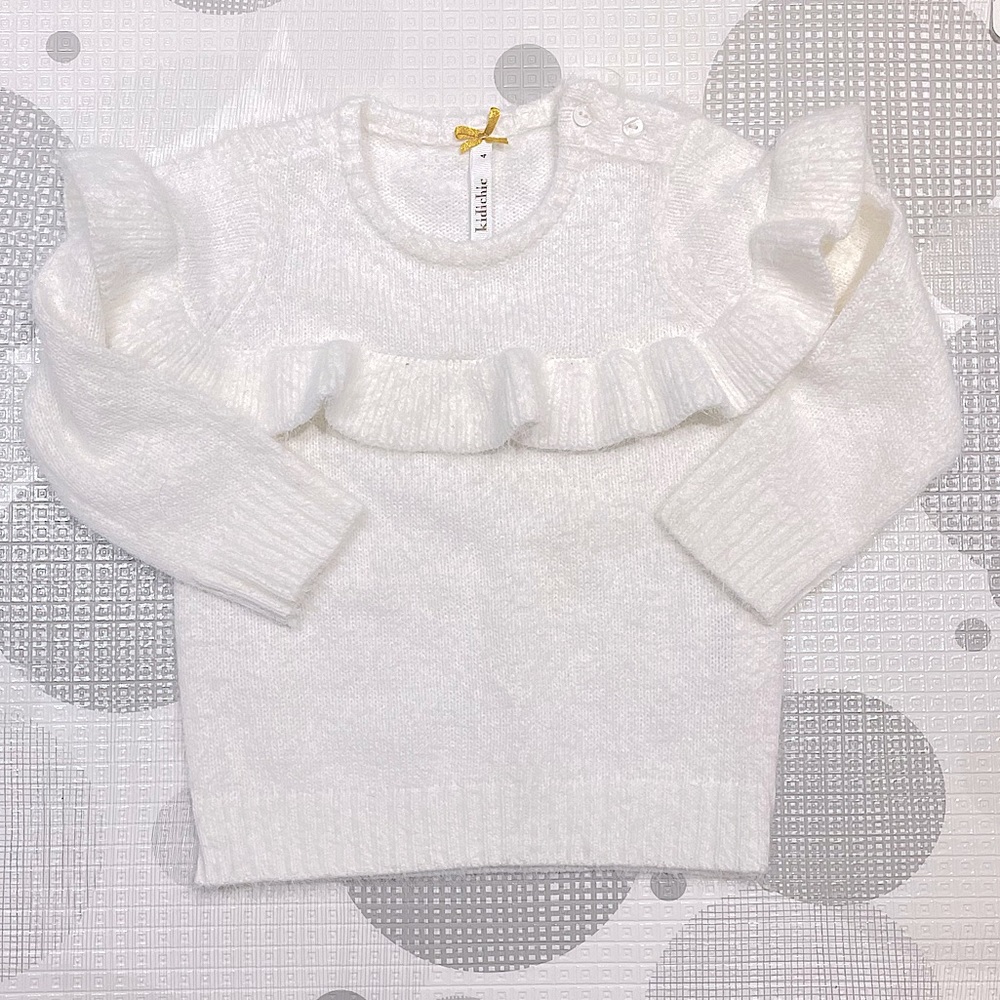 Mohair sweater with ruffle details